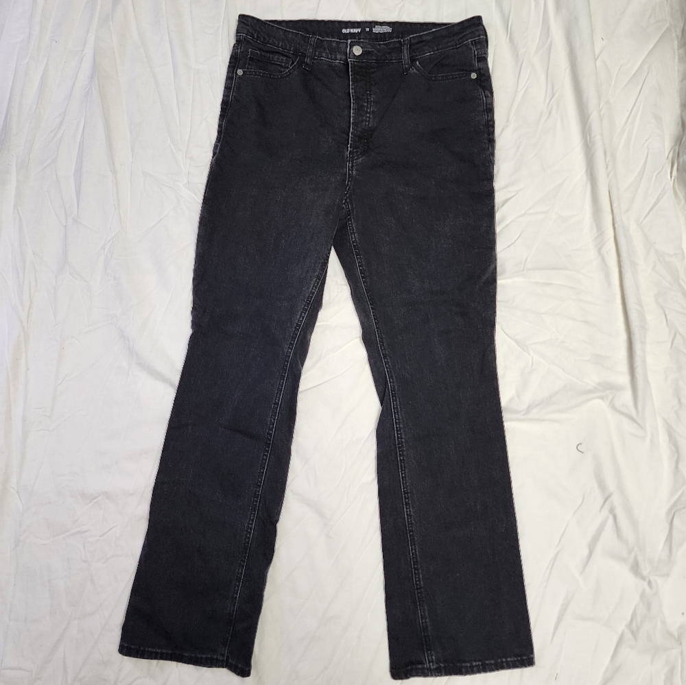 Old Navy Kicker Bootcut Extra High Rise Black Jeans